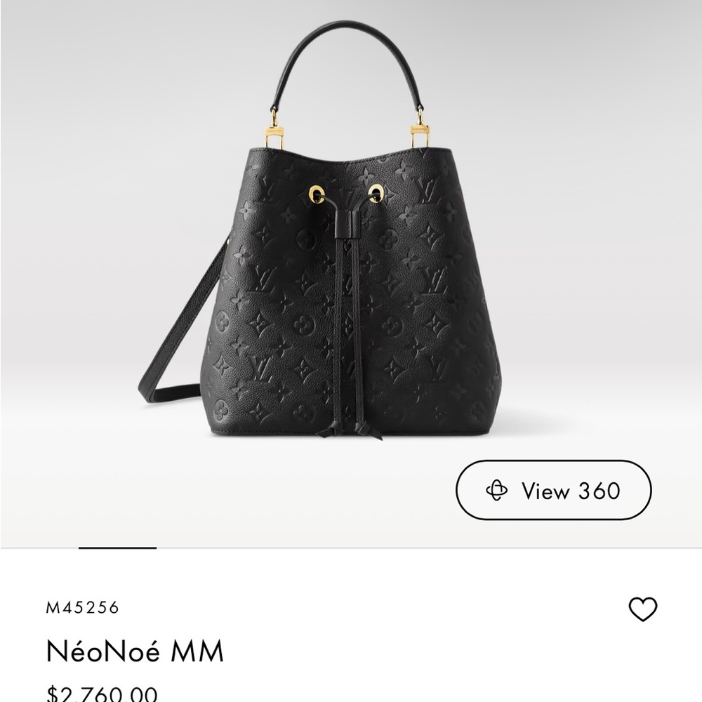 Louis Vuitton Black Néonoé MM Bag